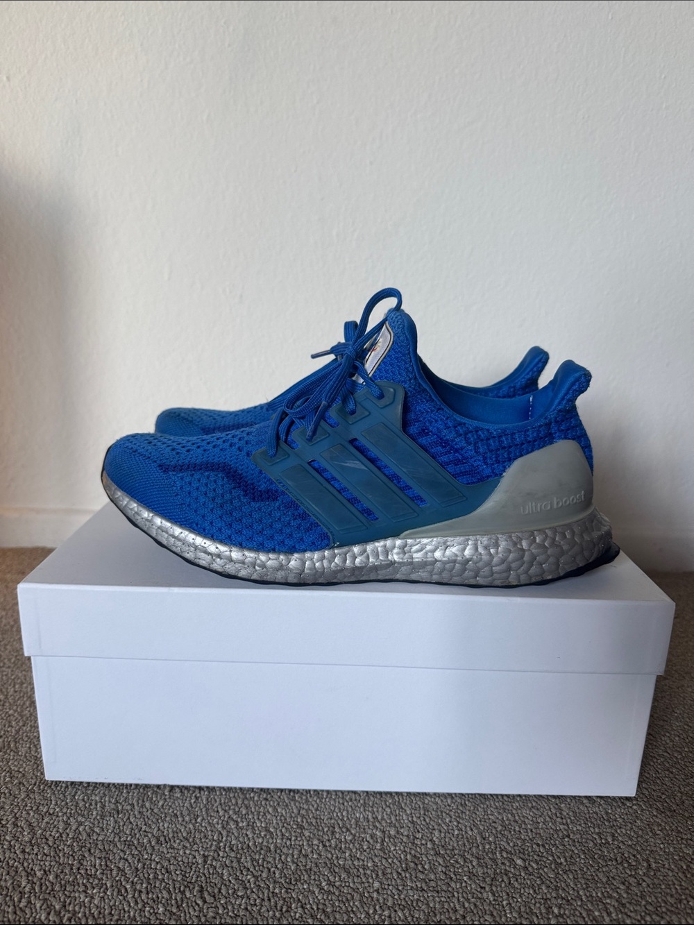 Adidas Ultra Boost DNA x NASA Blue Rush Sneakers Men’s Size 8.5 FX7973